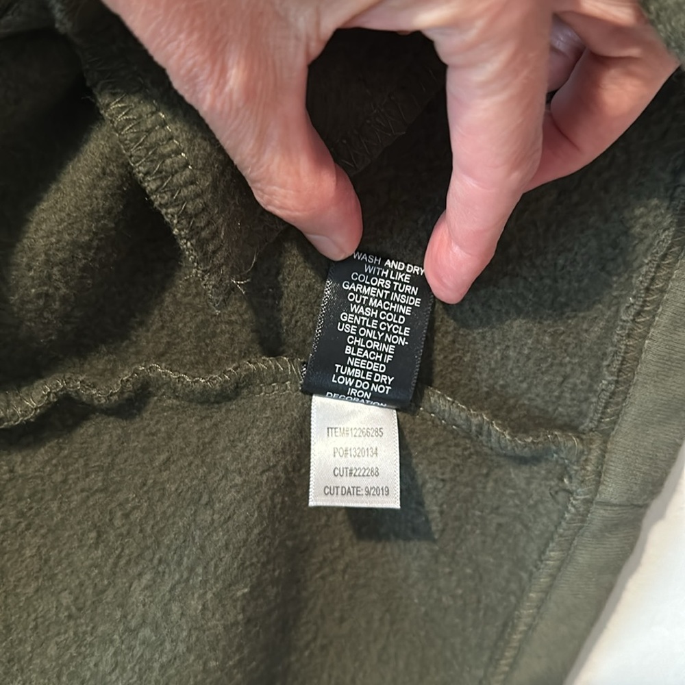 Women's Torrid Olive Army Green Long Zip Fleece Sweatshirt 00 M/L - Picture 7 of 8